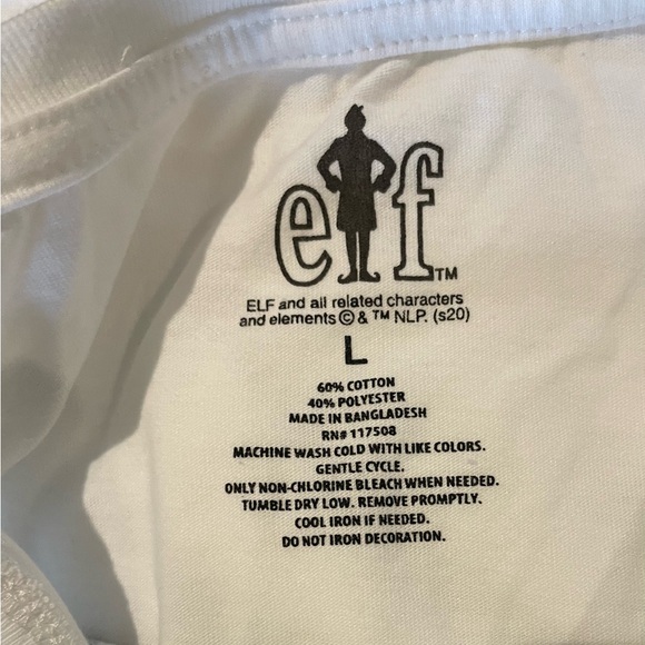 Elf Movie Shirt Smiling Is My Favorite Shirt Christmas Buddy the Elf Large EUC - Picture 3 of 5